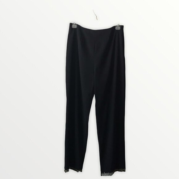CLIO Women’s Black Trousers with Lovely Beading in the Hems - Picture 1 of 10